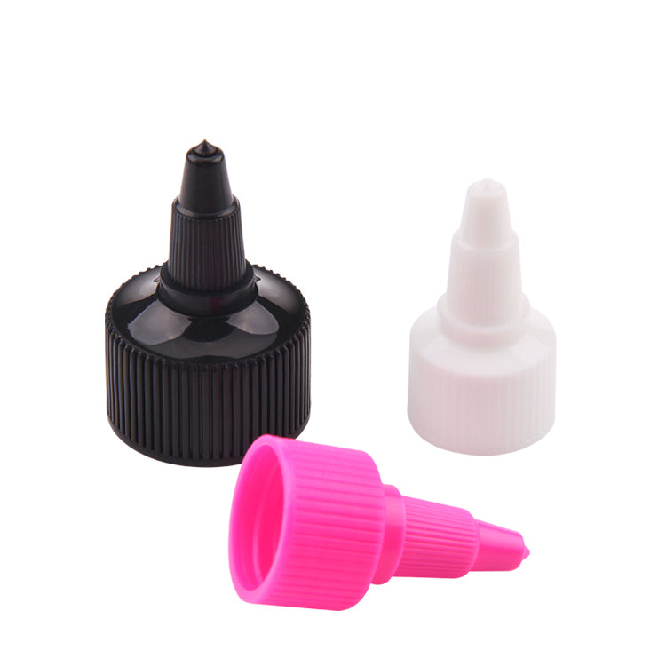 20mm 24mm 28mm custom color screw long nozzle cap plastic  twist off cap